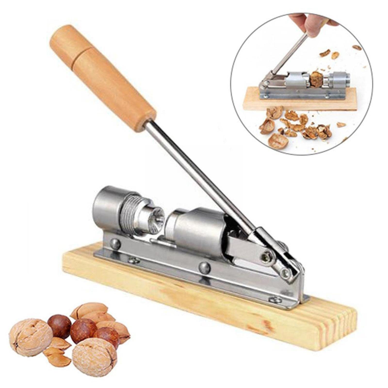 JINGYAN Nussknacker Nutcrackers for Nuts Manual Stainless Steel Nut Cracker Mechanical Sheller Walnut Nutcracker Fast Opener Kitchen Tools