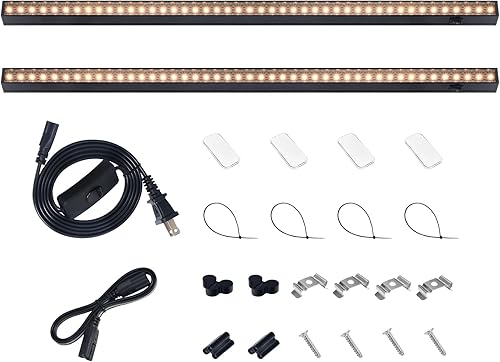 Miniatura 25 de Barrina Luces de crecimiento T5, espectro completo, 4 pies 160 W (8 x 20 W, equivalente a 1000 W), bombillas LED de crecimiento, luces de plantas