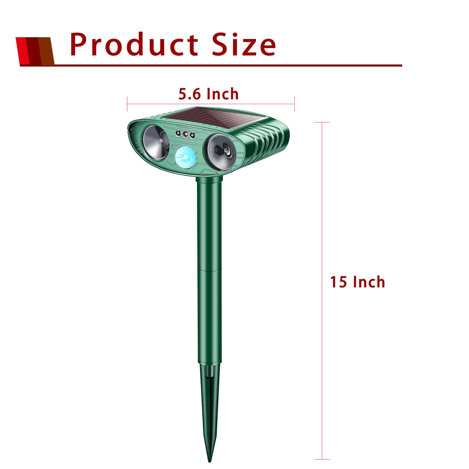 FELTS Solar Animal Repeller, Deer Repellent Devices with Motion Sensor, Solar Waterproof Animal