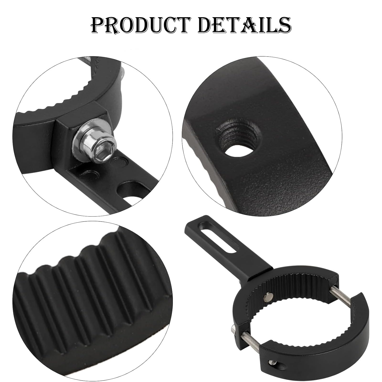 2 Pezzi Staffa di Montaggio Fari LED Universale (38 mm - 60 mm), Staffe Supporto Faretti Moto, Staffe di Montaggio Barra Luminosa Morsetto, per Veicoli Auto Camion Moto Barca