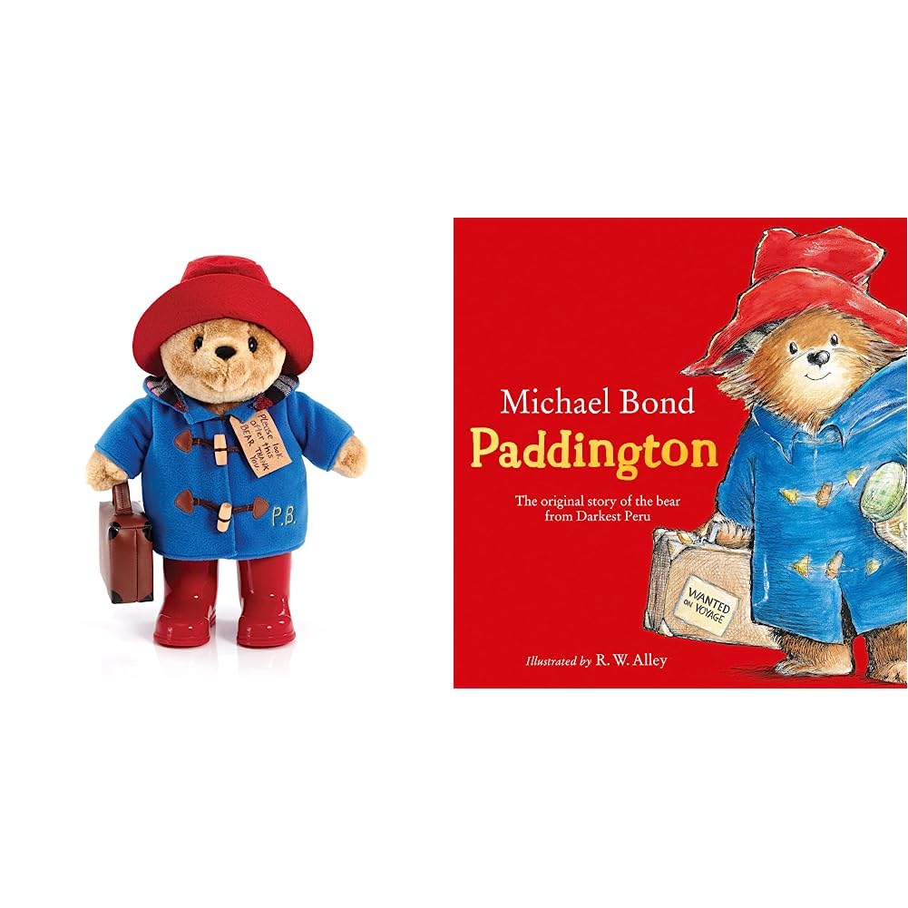 Rainbow Designs Classic Paddington with Boots and Suitcase 36cm & Paddington: The original story of the bear from Darkest Peru