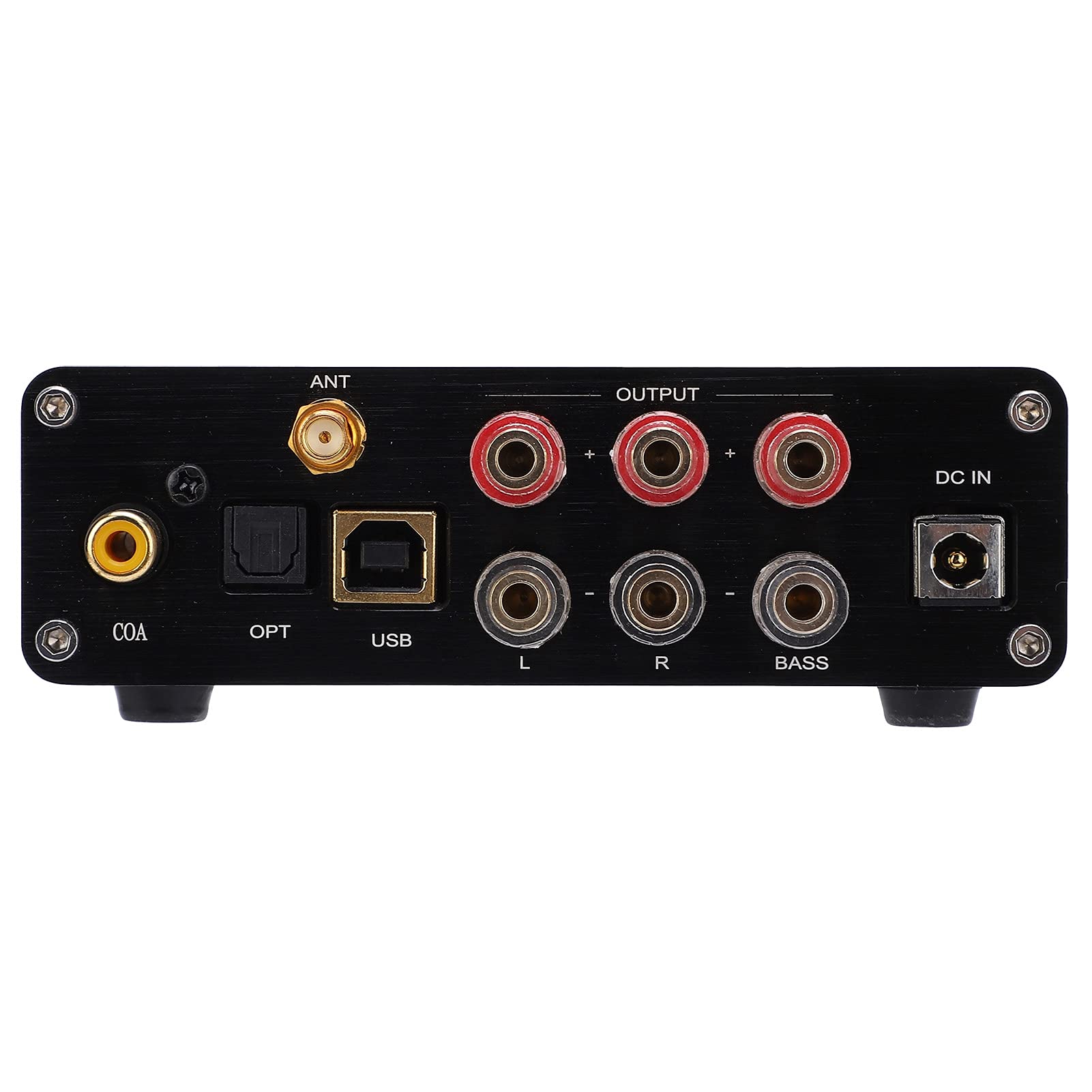 Oumefar Wzmacniacz Bluetooth 5.0 Dużej Mocy STA326 z Pilotem dla Entuzjastów Muzyki Kompaktowy Aluminiowy Wyświetlacz OLED 0,96"