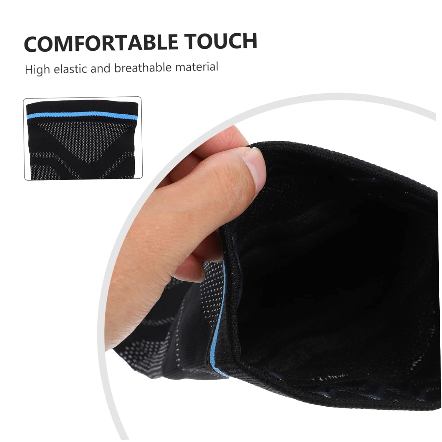 FRCOLOR Sports Knee Pad Compression Sleeve Knee Brace for Basketball Football Running Breathable Material and Hinged Support