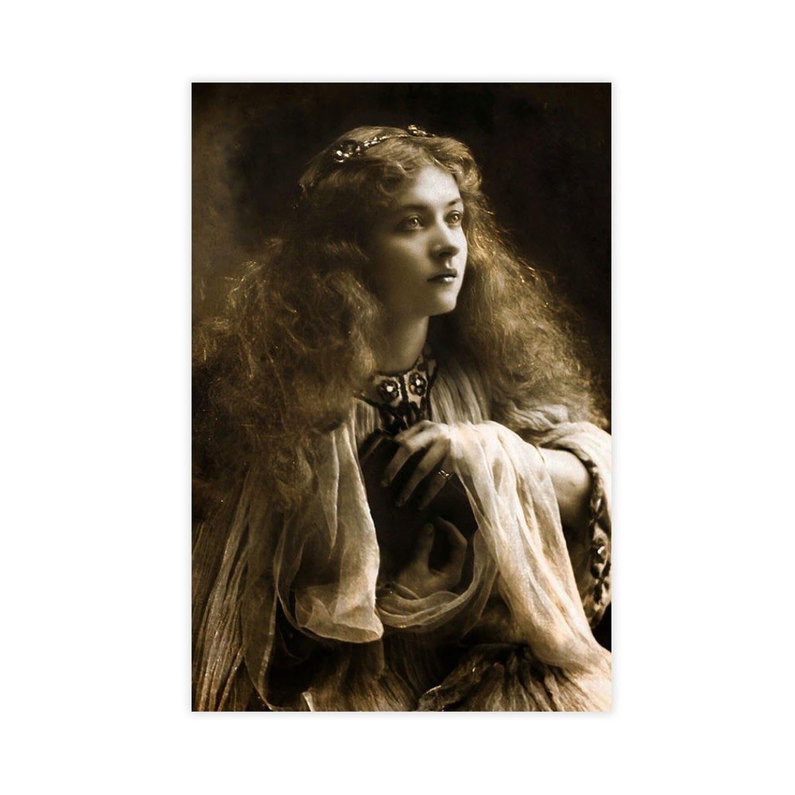 NOTRYA Maude Fealy 20th Century Actress Vintage Art Poster 3 Canvas Bedroom Decor Sports Landscape Office Room Decor Gift Unframe:24x36inch(60x90cm)