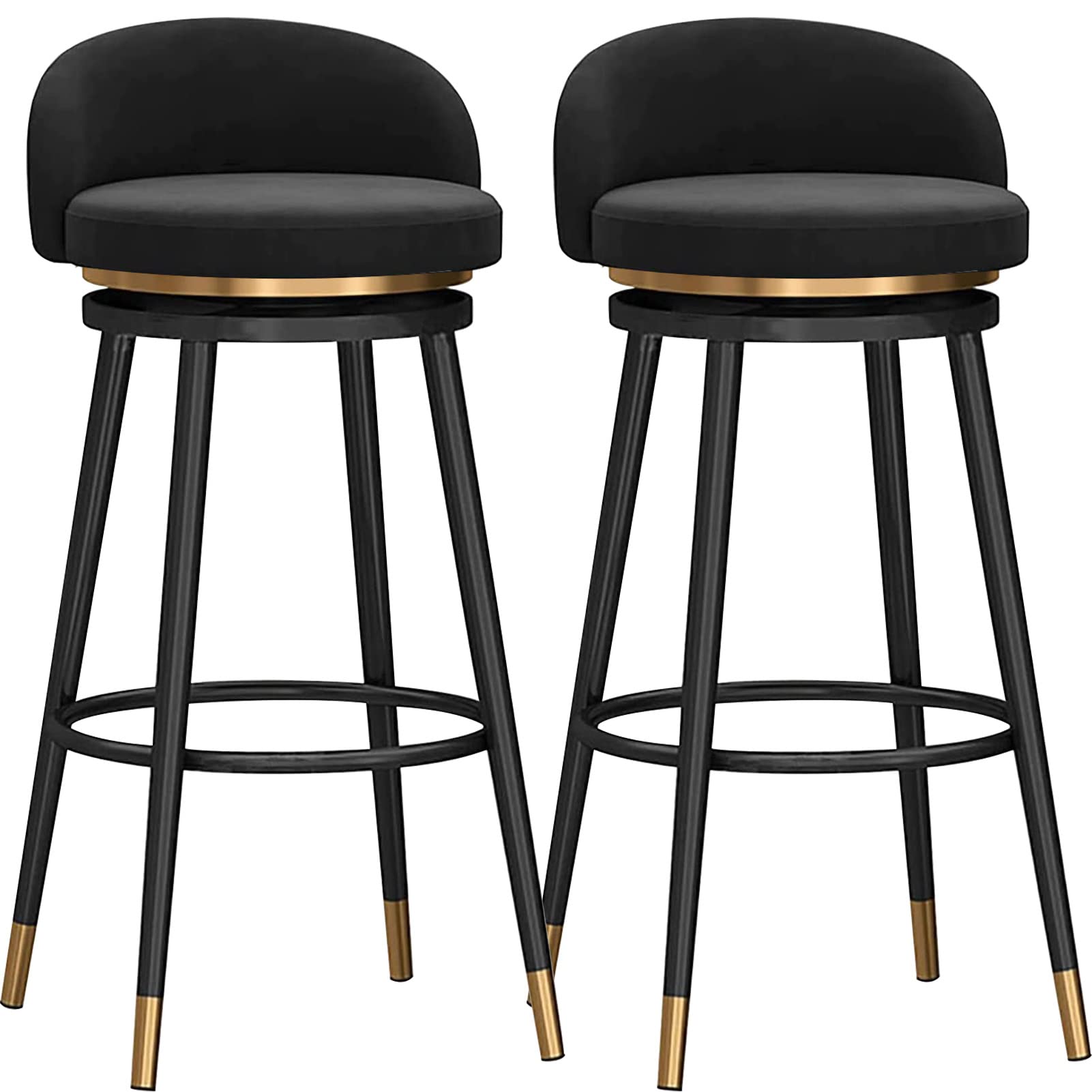 Chaise de bar velours pour comptoir de cuisine moderne et chic