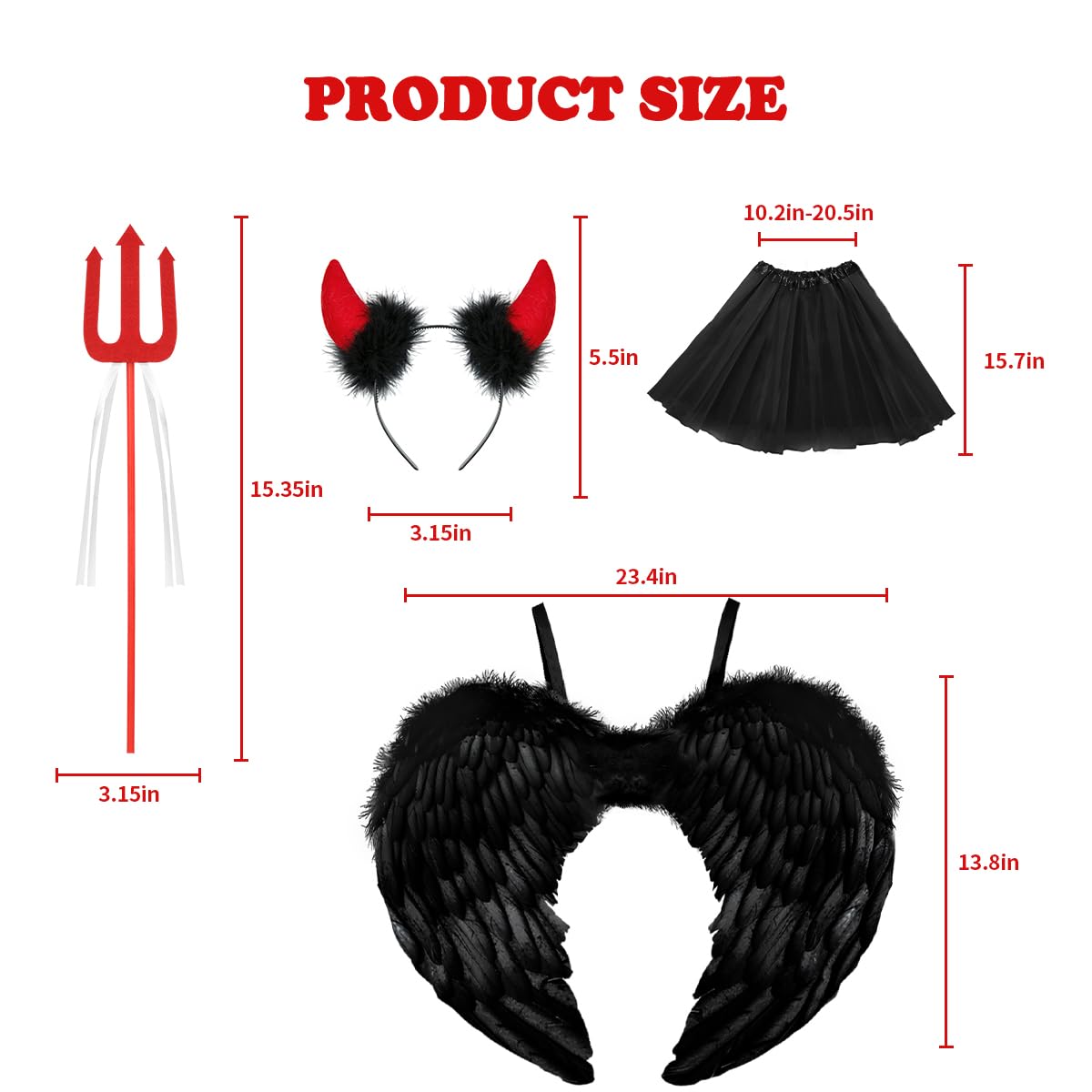 Angel Wings Costume Women's White Tutu Skirt, Halo and Wand Angel Wings Decoration Wings, Halloween Carnival Party Cosplay Adult - Image 2