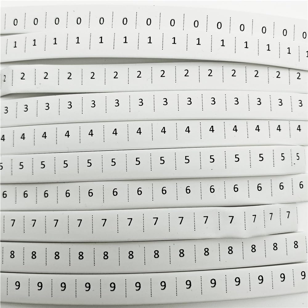 800 marcatori for cavi termorestringenti 2:1 - Guaine in PVC numerate for l'identificazione dei cavi(7.0mm)