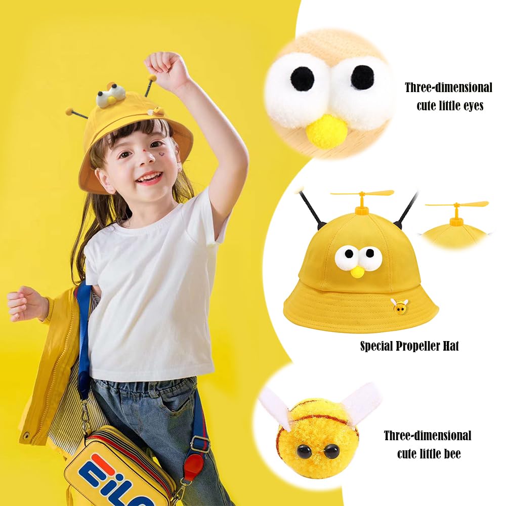 SIEBOLD Propeller hat,Helicopter Hat,Propeller Cap,Funny Party hat,Cute bee hat Summer Sun Protection Outdoor Sun Hat,for adults for Fancy Dress Party hat Party Favors - Image 3