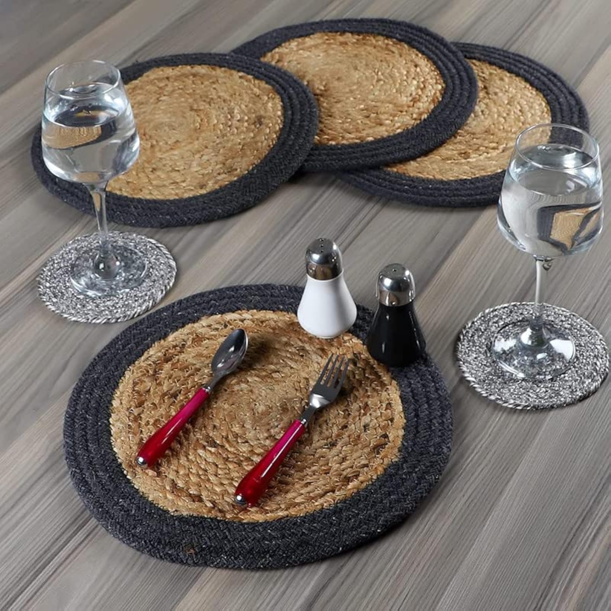 Jute Rope Round Placements, Heat Resistant