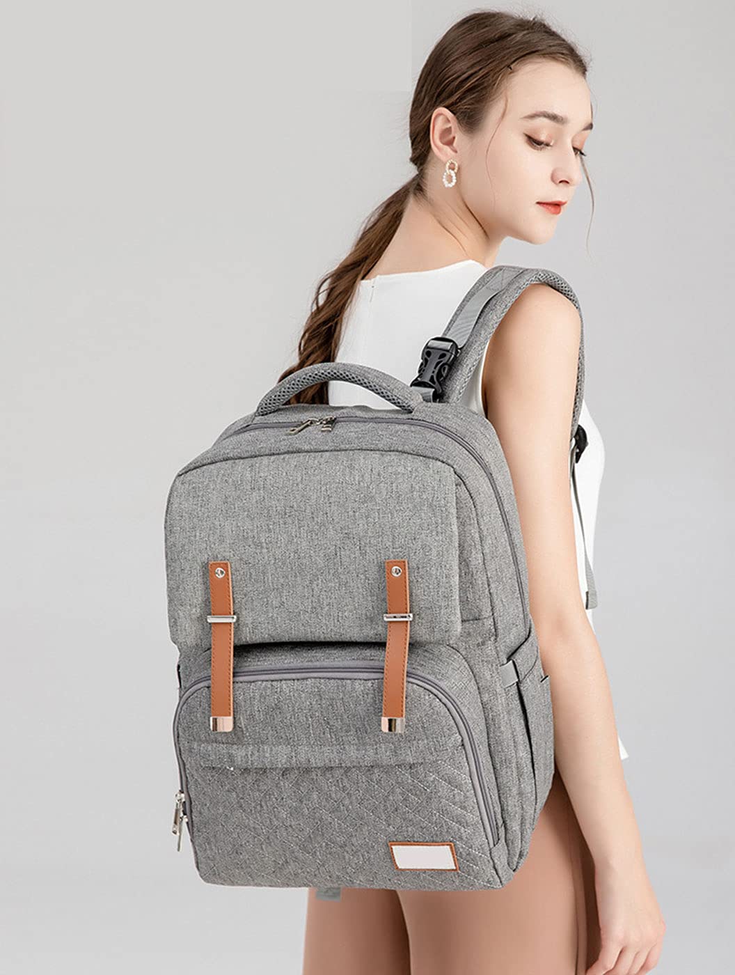 Zaino Mamma Neonato Fasciatoio, Zaino Antifurto Impermeabile Multifunzione Borsa per Pannolini Portatile, Grande capacità Zaino per Viaggi Affari