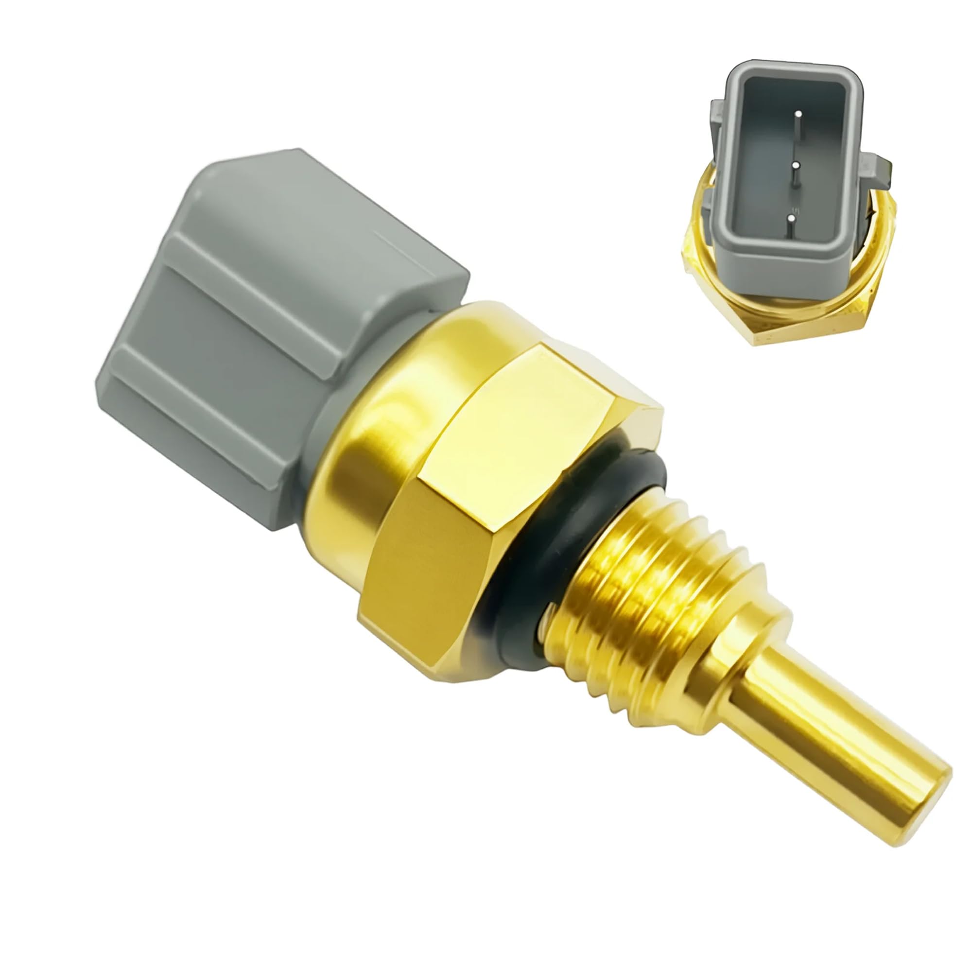 3-Pins Brass Coolant Temperature Sensor Fit for John Deere Gator XUV 825i 825M 835M 835R 835E, Replace MIA13198 MIU12581