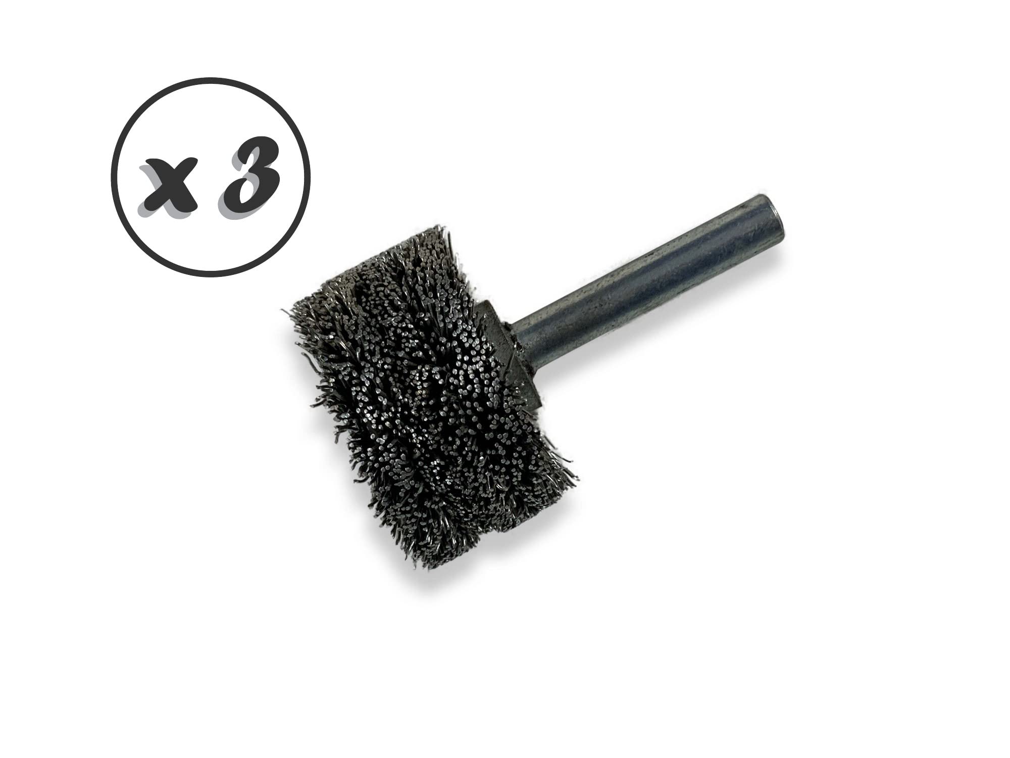 Kibros Lot 3 brosses circulaires tige Ø 30 mm inox dur 18 mm