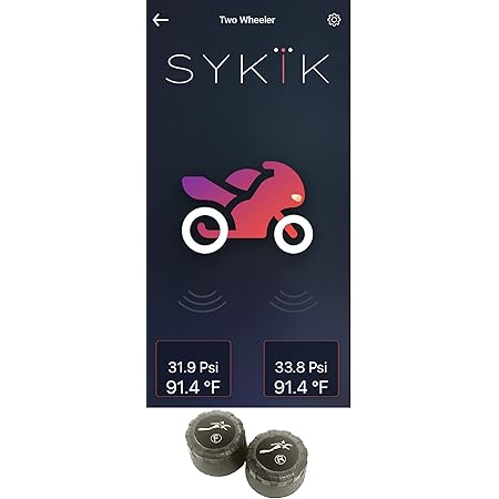 Black TPMS Display Unit Sykik SRTP300 Wireless Motorcycle TPMS - Tire Pressure Monitoring System With 1-Year Warranty Trailer Accessories - Foto 8