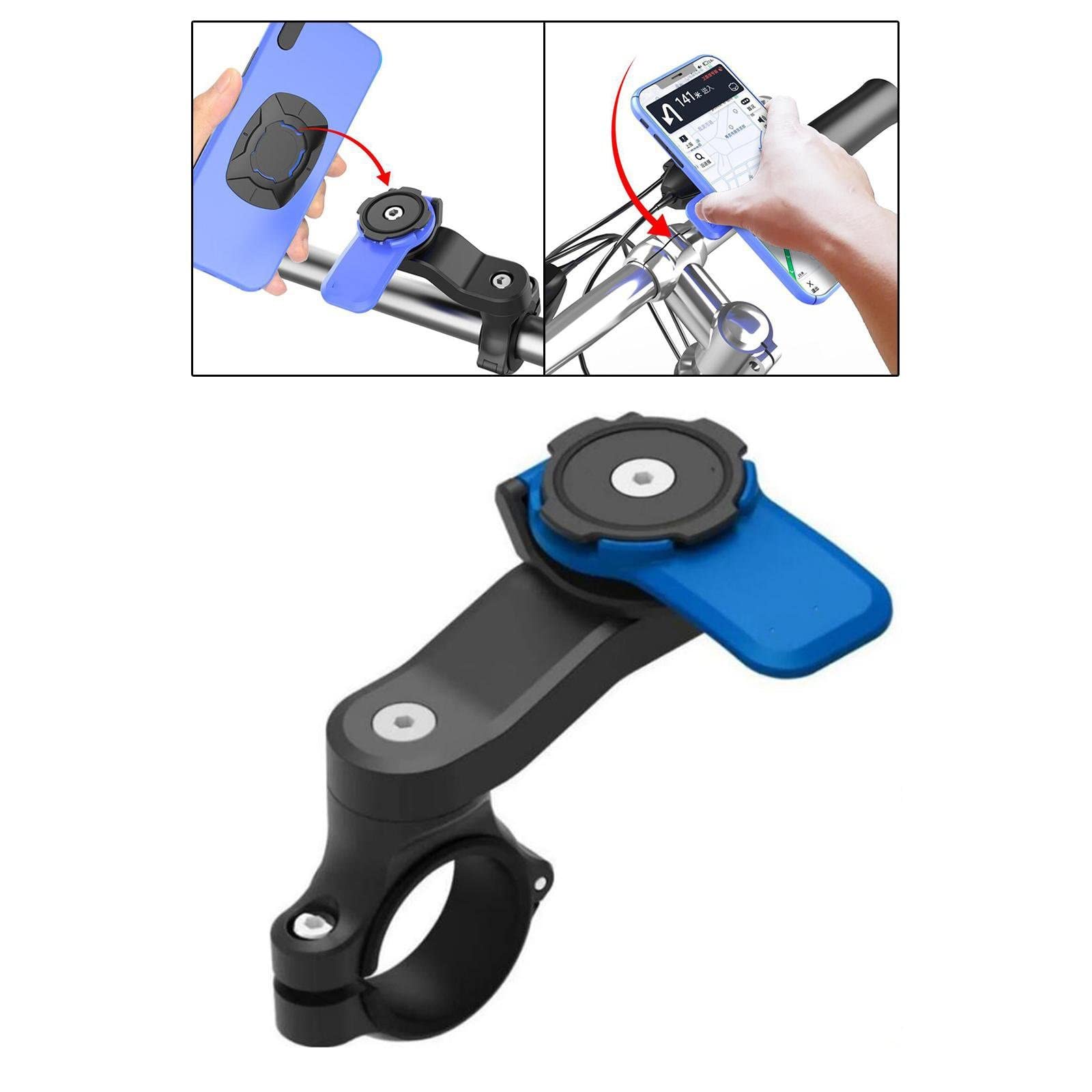SCOOVY Porta Cellulare Antiurto Moto Manubrio per Telefono Supporto per Telefono Rotazione A 360 ° Parti di Modifica della Staffa di Navigazione GPS Regolabili