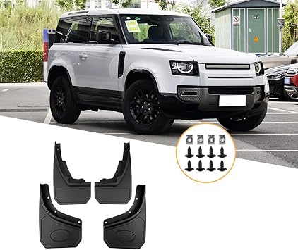 Car Mud Flaps for Land Rover Defender 90/110 2020-2025,which is wear-Resistant, Heat-Resistant, Low-Temperature Resistant,Mudflaps Front and Rear