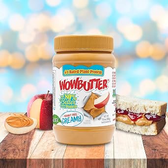 WOWBUTTER - Creamy Soy Spread - Peanut Free, Tree Nut Free - Vegan Plant Protein - Gluten Free - Non-GMO - 1.1lb