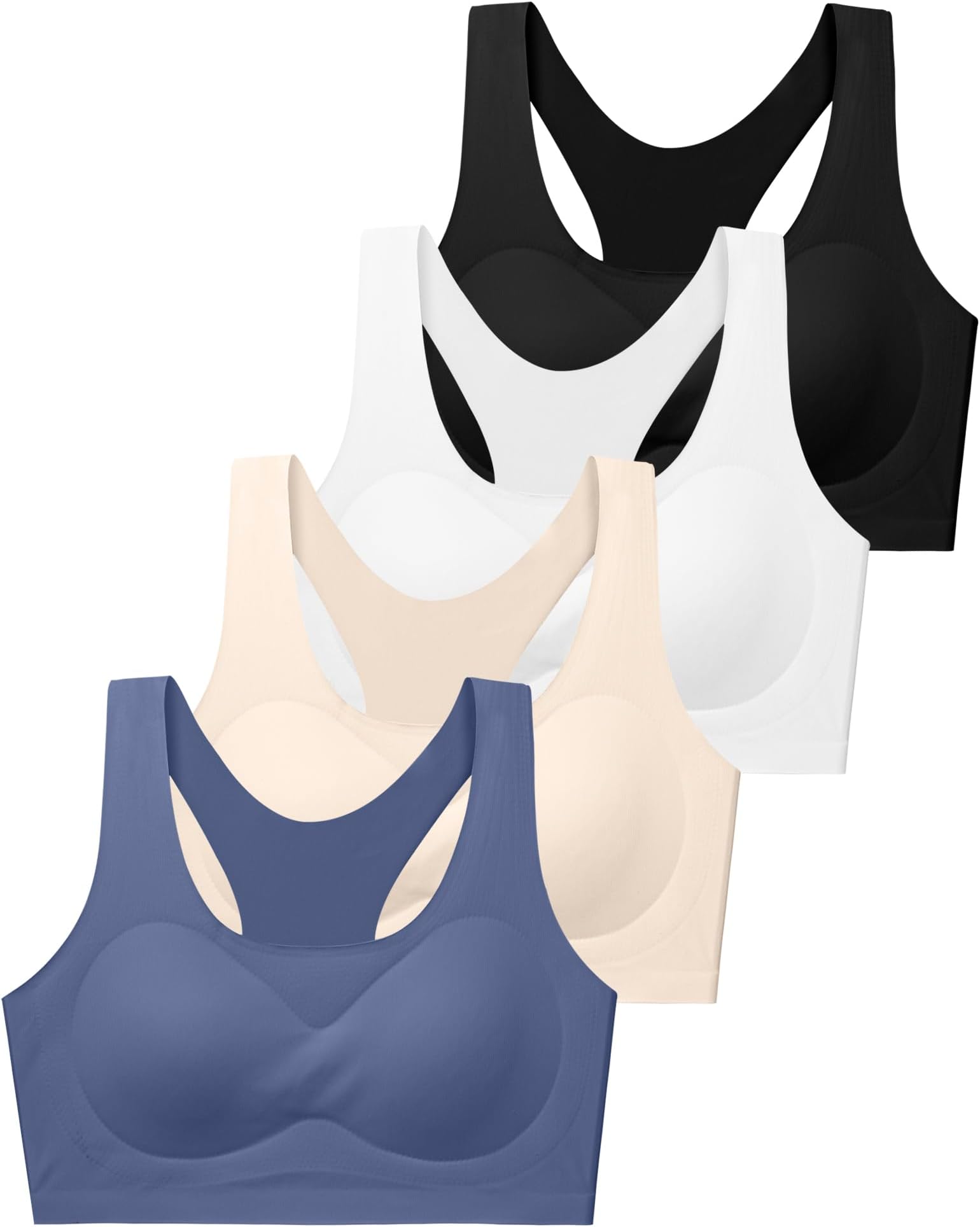 SALIA GIRL Training Girls Bras for Teens 10-16 Racerback Seamless Design with Removable Soft Padding Bras