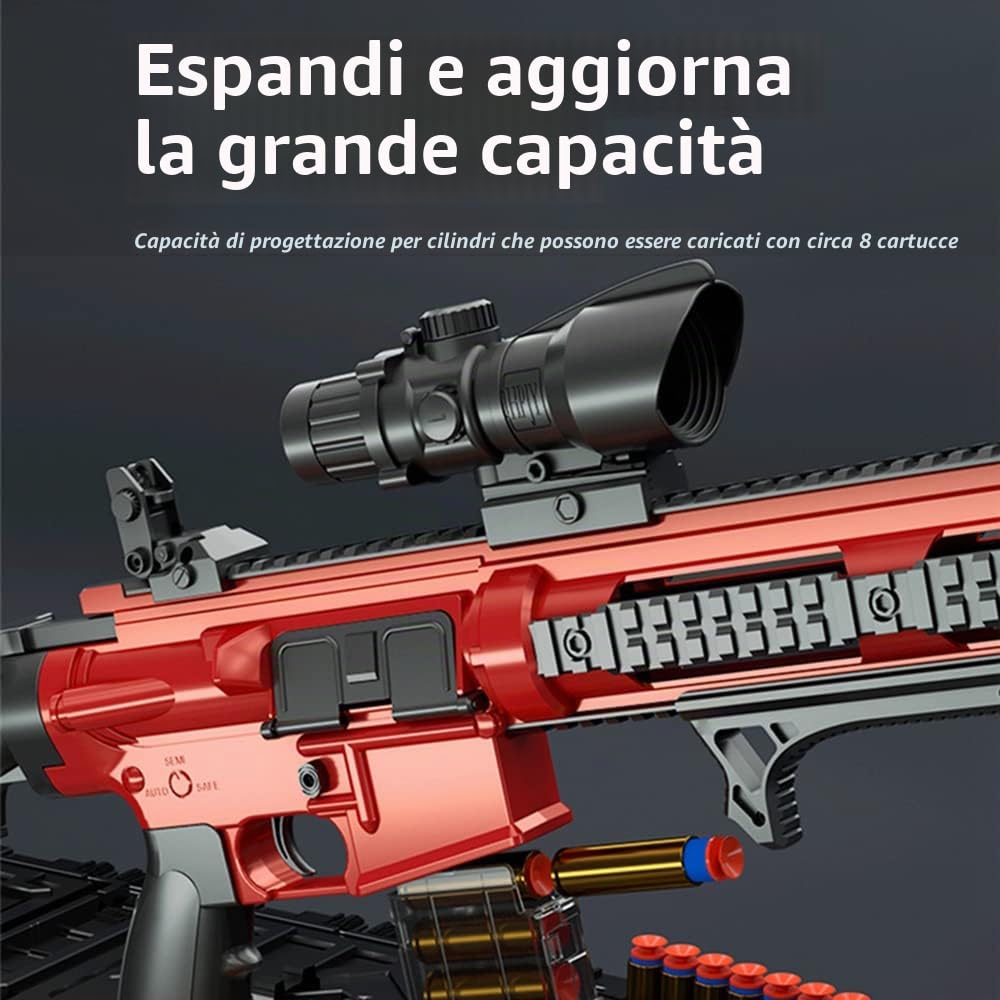 Pistola Giocattolo M416 Shell Ejection - Soft Bullet Gun EVA Sniper Rifle, Blaster Weapon Toys per Giochi in Giardino - Regalo di Compleanno per Ragazzi Ragazze Adolescenti - Bianco