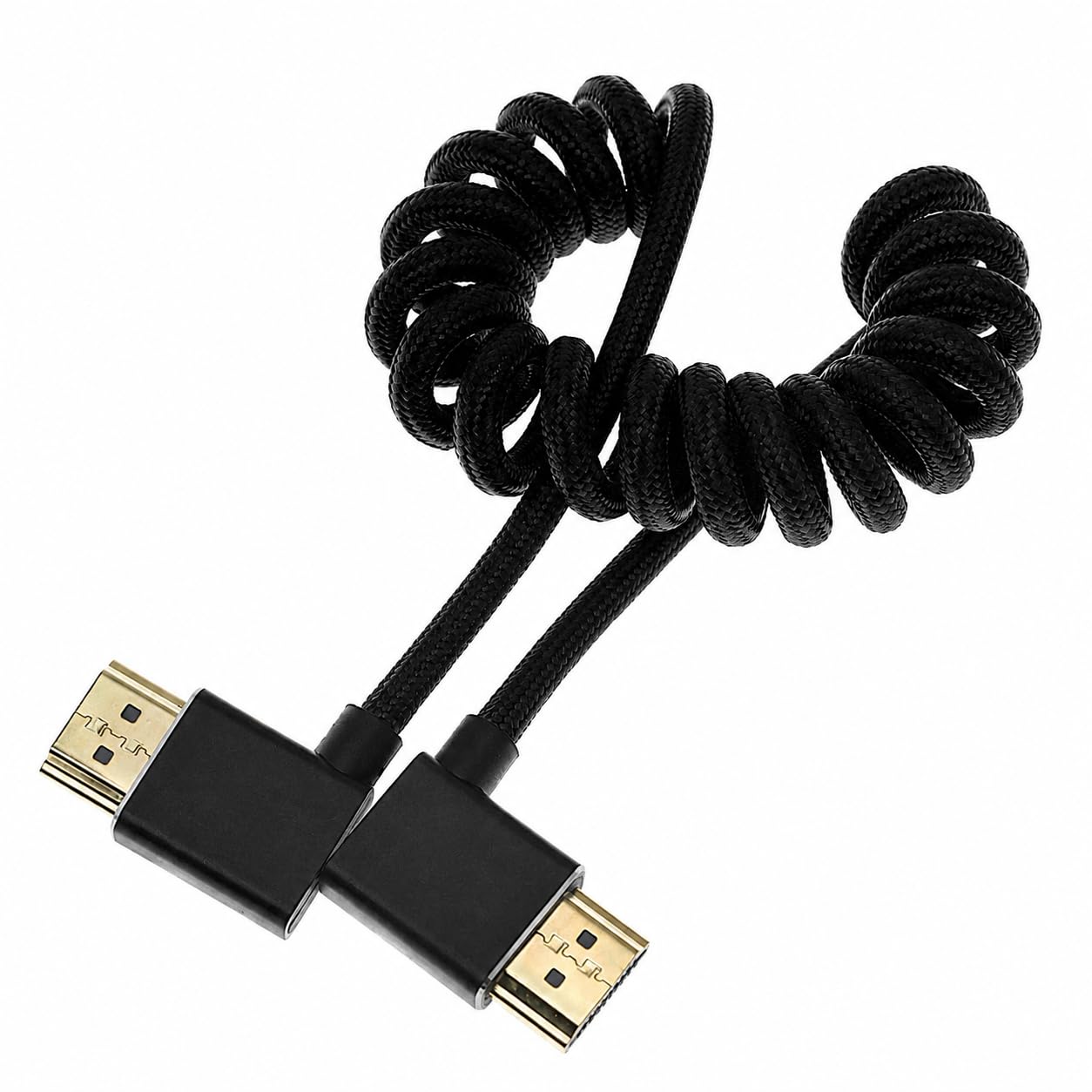 Alvins - Cavo intrecciato a spirale HDMI 2.1, 8K60Hz, 48 Gbps, angolo