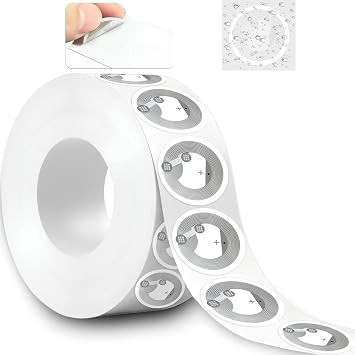 30 Pcs NTAG215 NFC Stickers 504 Bytes Rewritable NFC Tags Round Adhesive RFID Labels 13.56MHz NFC Tags Compatible with NFC-Enabled Phones for WiFi URL and Contact Sharing