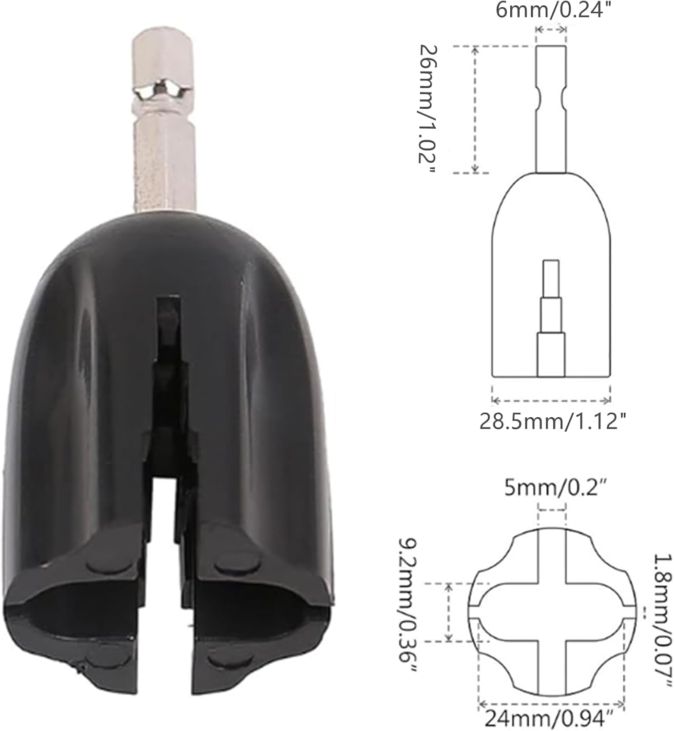 Black Guitar String Winder Tool for Acoustic Electric Guitars