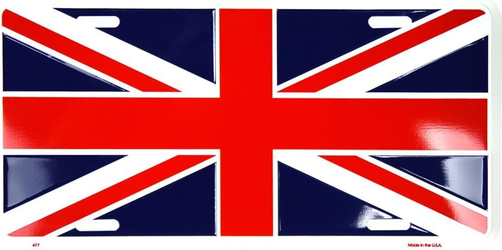 Dixie Great Britain Flag License Plate (Union Jack)