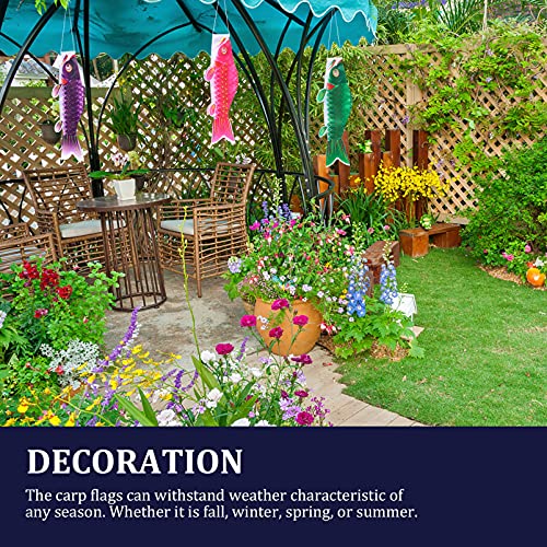 Yardwe 12 PCS Japaneses Windsock Japonês Fish Windssock Bandeira Japonesa Bandeira de Peixe Japonês