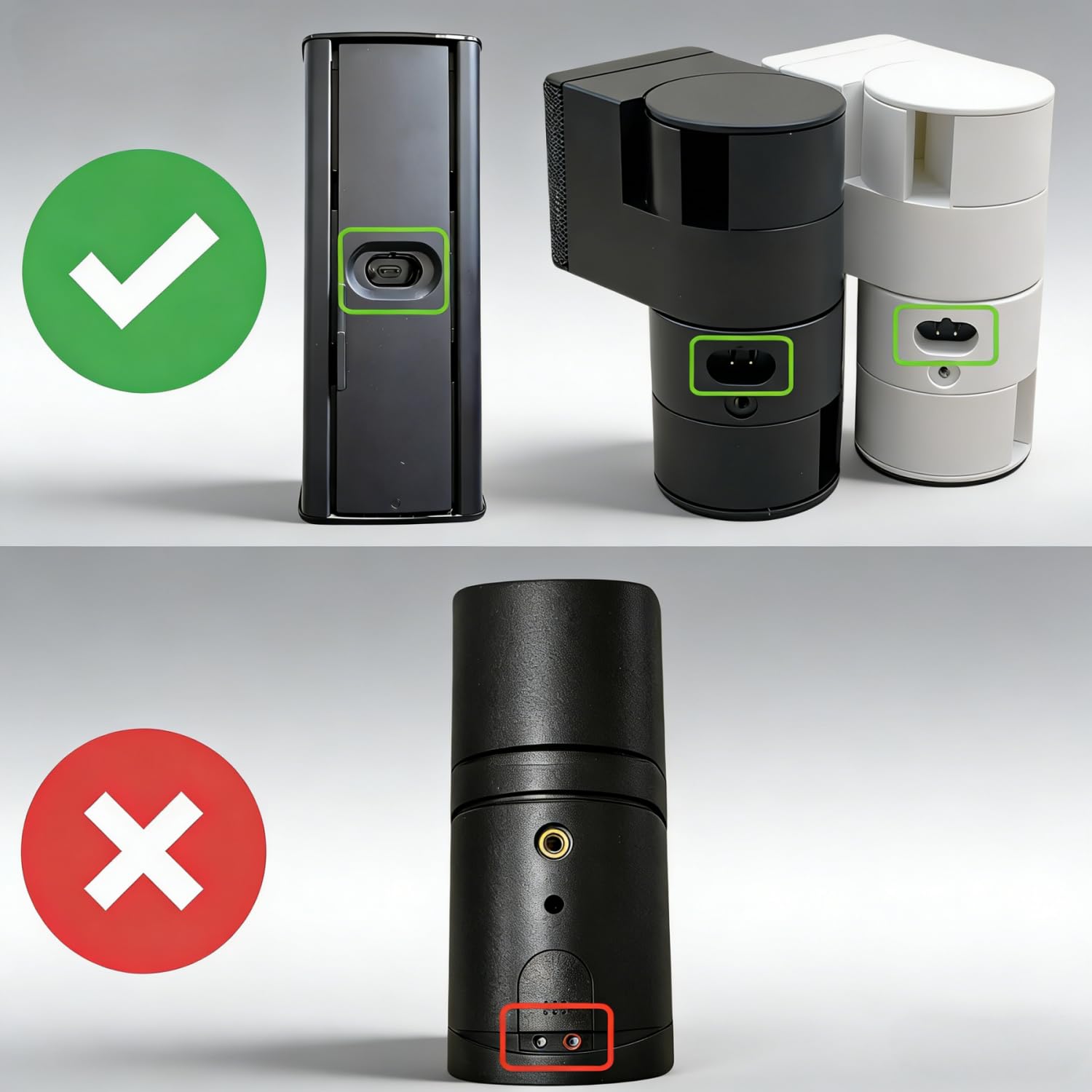 AC-2 Lot de 5 adaptateurs de fil de haut-parleur nu, convertit le fil nu en connecteurs pivotants pour haut-parleurs Bose Lifestyle & Acoustimass Series V ou plus récents (noir)