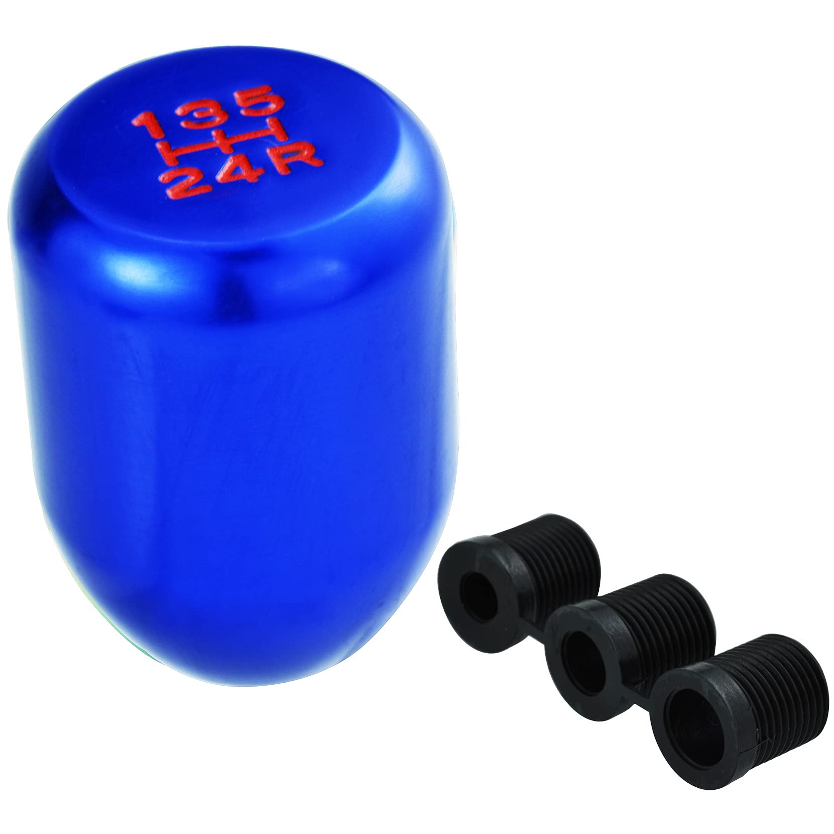 Temzzer Gear Knob 5 Speed Weighted Shifter Knob Gear Stick Short Handle for Most Manual Automatic Vehicles (Blue)