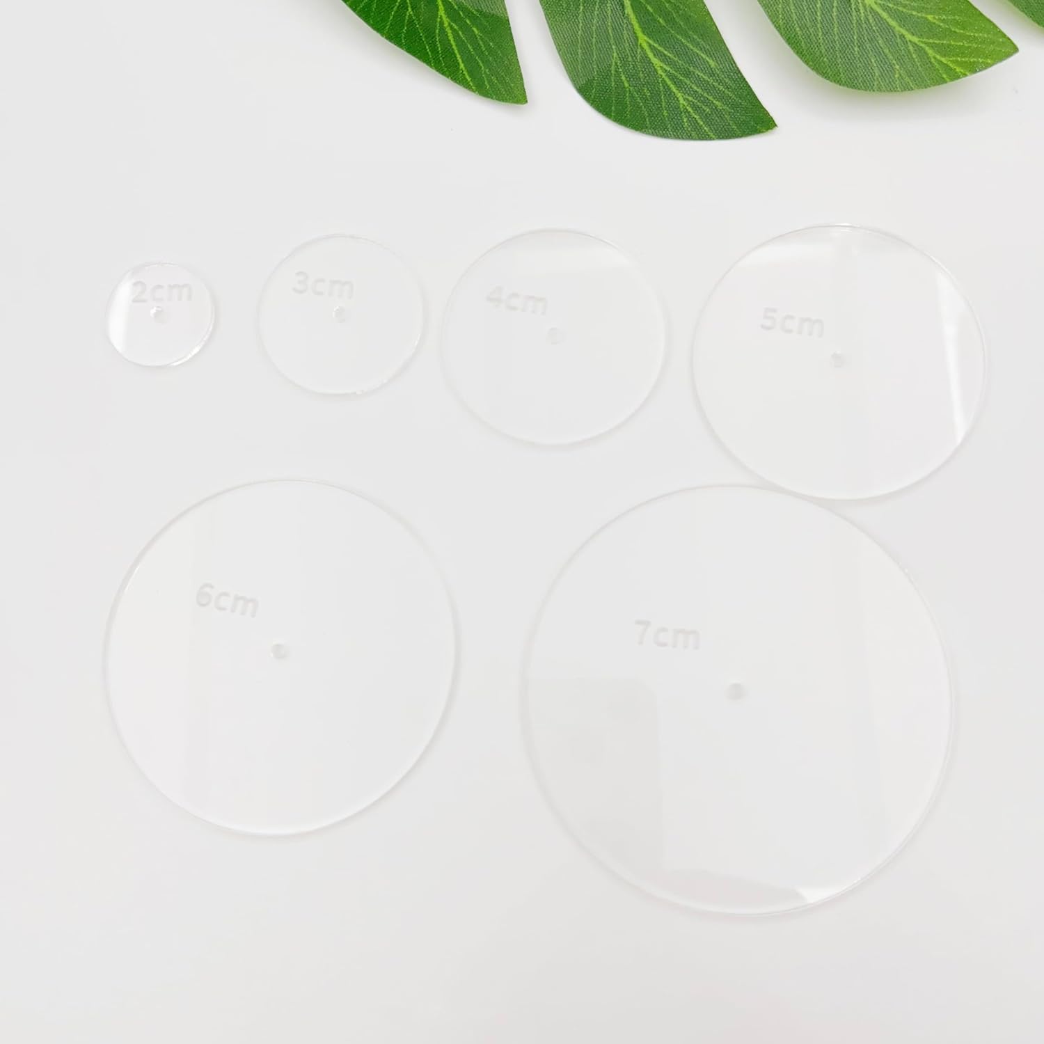 Set of 6 Circle Shape Acrylic Sashiko Stencils for Hand Quilting and Embroidery (Circle)