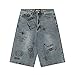 Long Denim Shorts Jorts Y2k Aesthetic Baggy Jeans Short Harajuku Fashion Streetwear Vintage Grunge Korean Style Unisex (Graffiti,3XL)