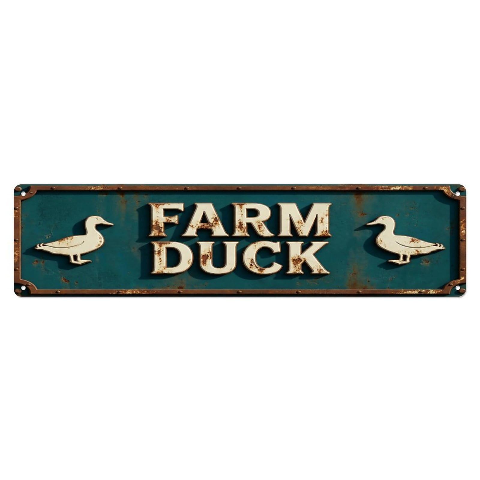 FARM DUCK Vintage Poultry Rustic Farmhouse Metal Tin Sign