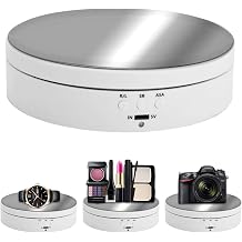 360  Rotating Display Stand, Silent Adjustable Turntable, 13.8 cm, White