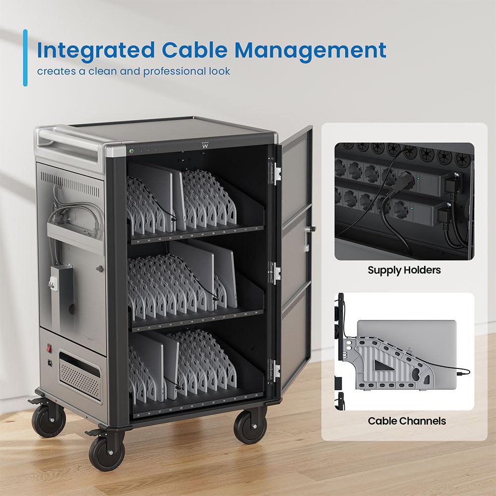 Ewent Mobile Charging and Storage Cart EW1701 for 36 Laptops/Tablets