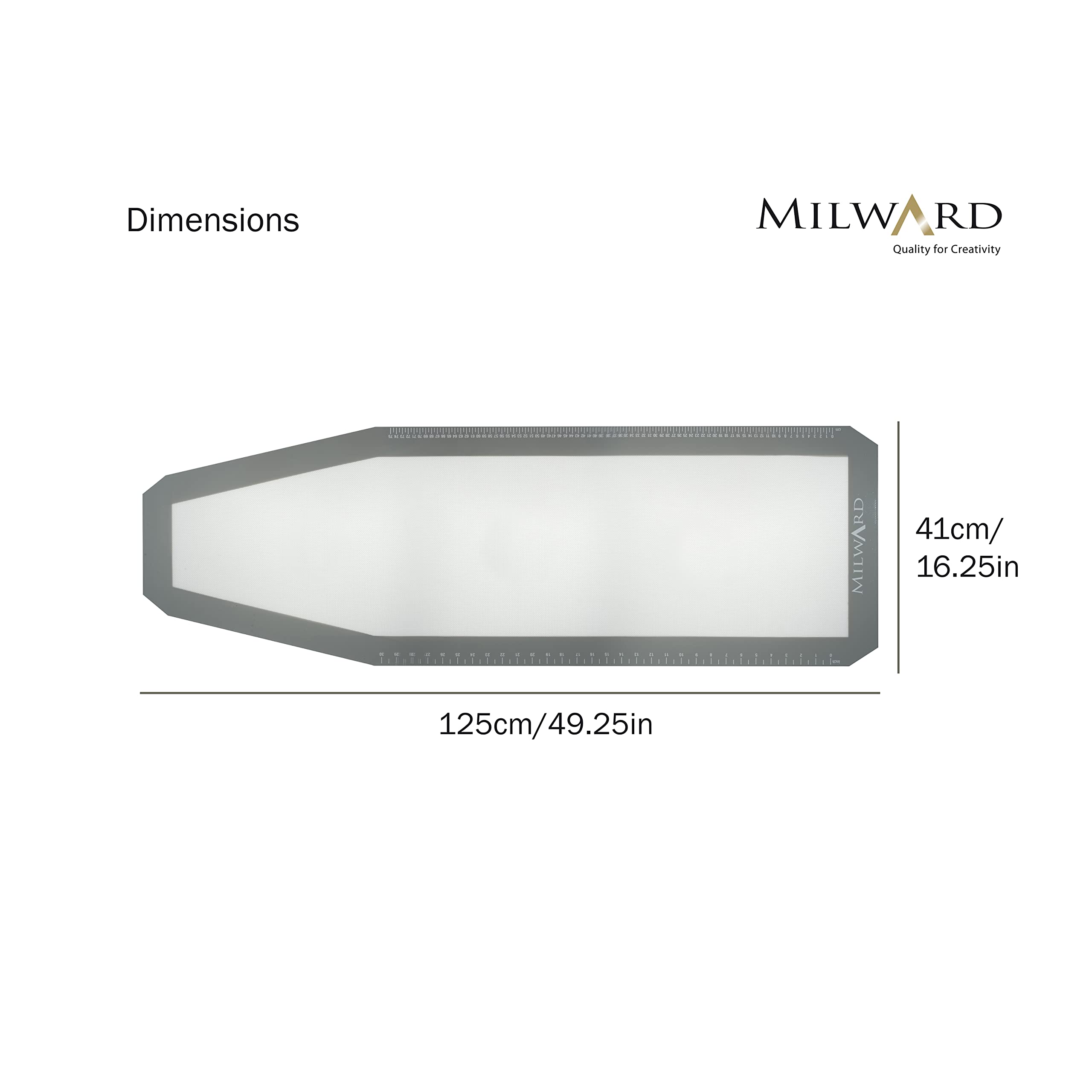 Milward Aplikacja deska do prasowania mata bezpiecznikowa antypoślizgowa nieprzywierająca żaroodporny silikon 125 x 41 cm