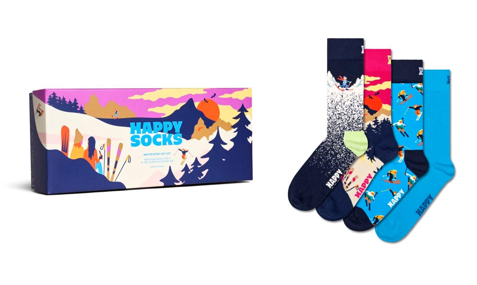 Happy Socks 4-pack Winter Sport Socks Gift Set Calzini Unisex - Adulto (Pacco da 4)