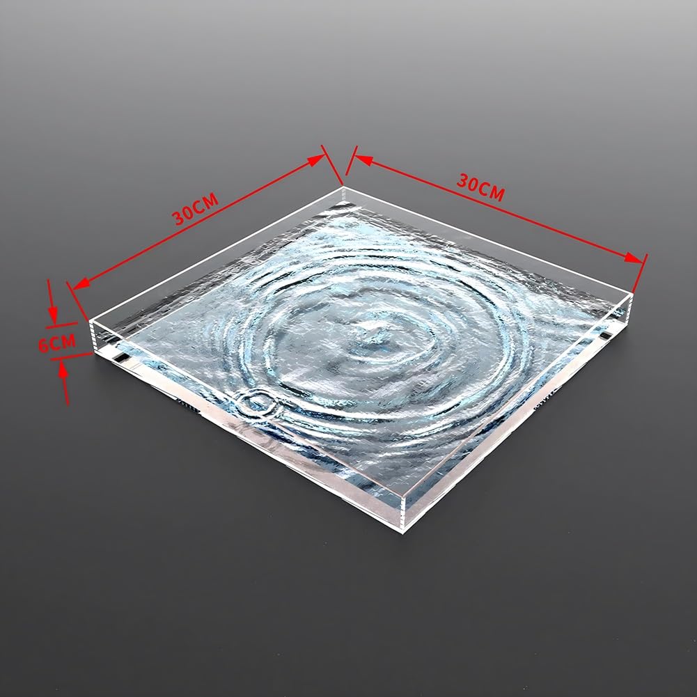 Réservoir d'eau en Acrylique, Plateau de Photographie en Acrylique Transparent for Eau Peu Profonde, Plusieurs Tailles(30x30x6cm)