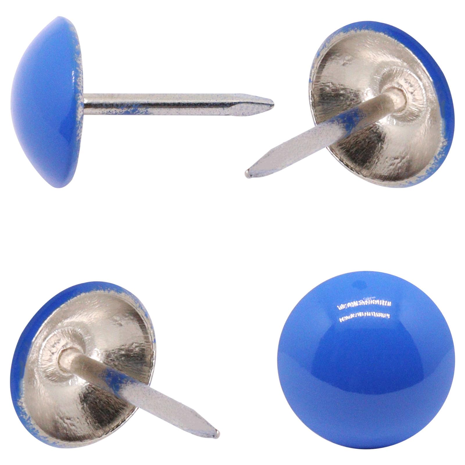 Jutagoss 100Pcs Upholstery Tacks, 5/16" Head Dia Iron Vintage Round Head Thumb Tacks Push Pin, Antique Decorative Furniture Nails Tacks For Upholstered Furniture Cork Board Sofa Chair, Bronze 8 X 10mm - View #2