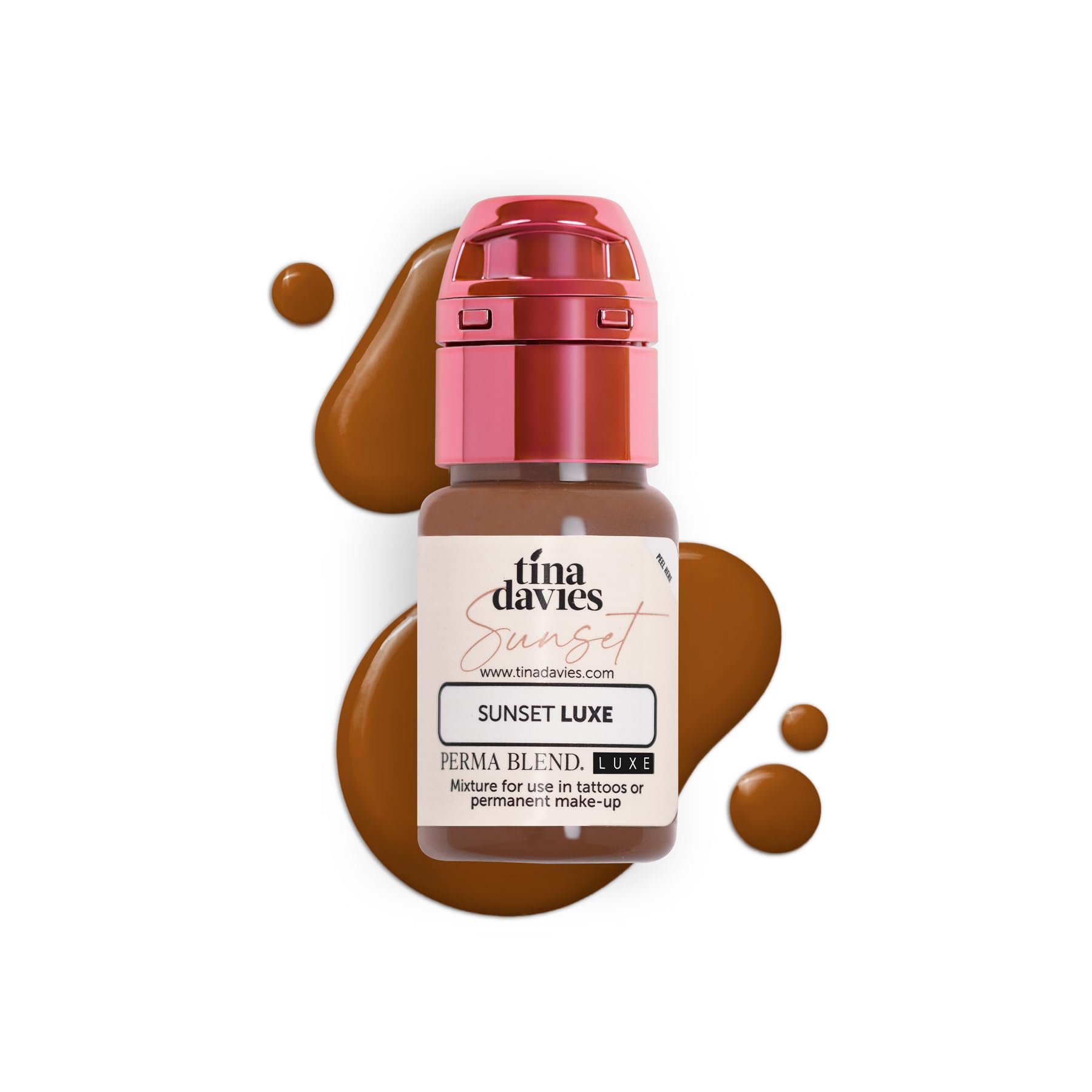 Tina Davies Sunset Brow Luxe Pigment, Permanent Eyebrow Makeup - Colours Heal True to Tone, 1/2 oz Bottle