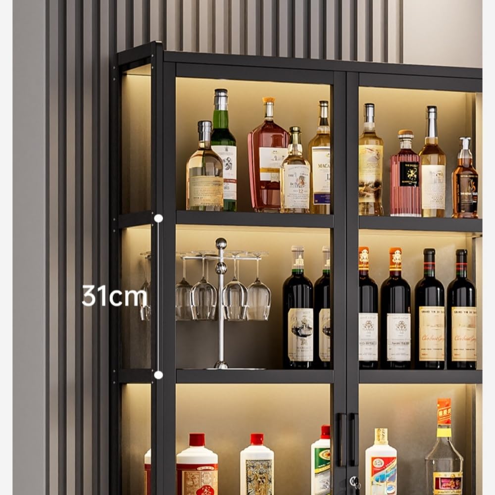 Amazon.co.jp: AOUDNウイスキー 棚 、酒棚 ディスプレイ （ライト