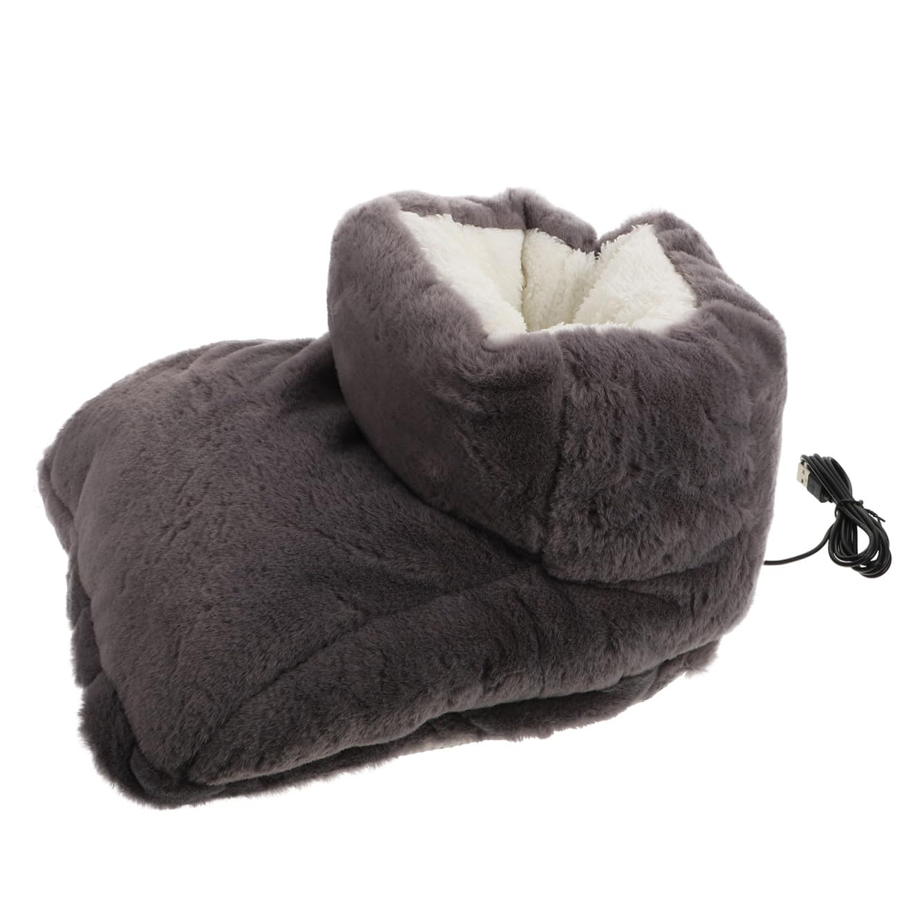 Hemobllo Chauffe Électrique USB Réutilisable pour Hiver Pantoufles Chauffantes Confortables