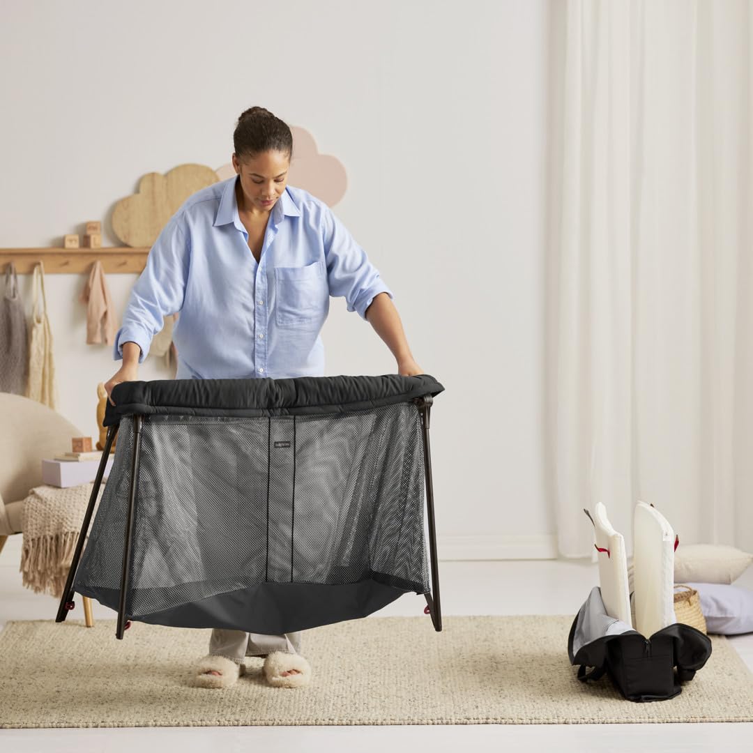 Amazon.co.jp: BABYBJORN Travel Crib Light, Black by BabyBj?rn