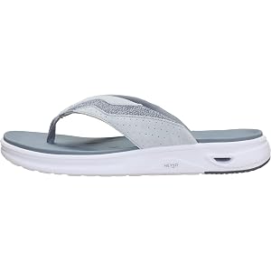 HEYDUDE Mens Hey2O Flip Flop Mesh Sandal Water Friendly Flip Flops with Drainage Outsole and Quick Dry Upper
