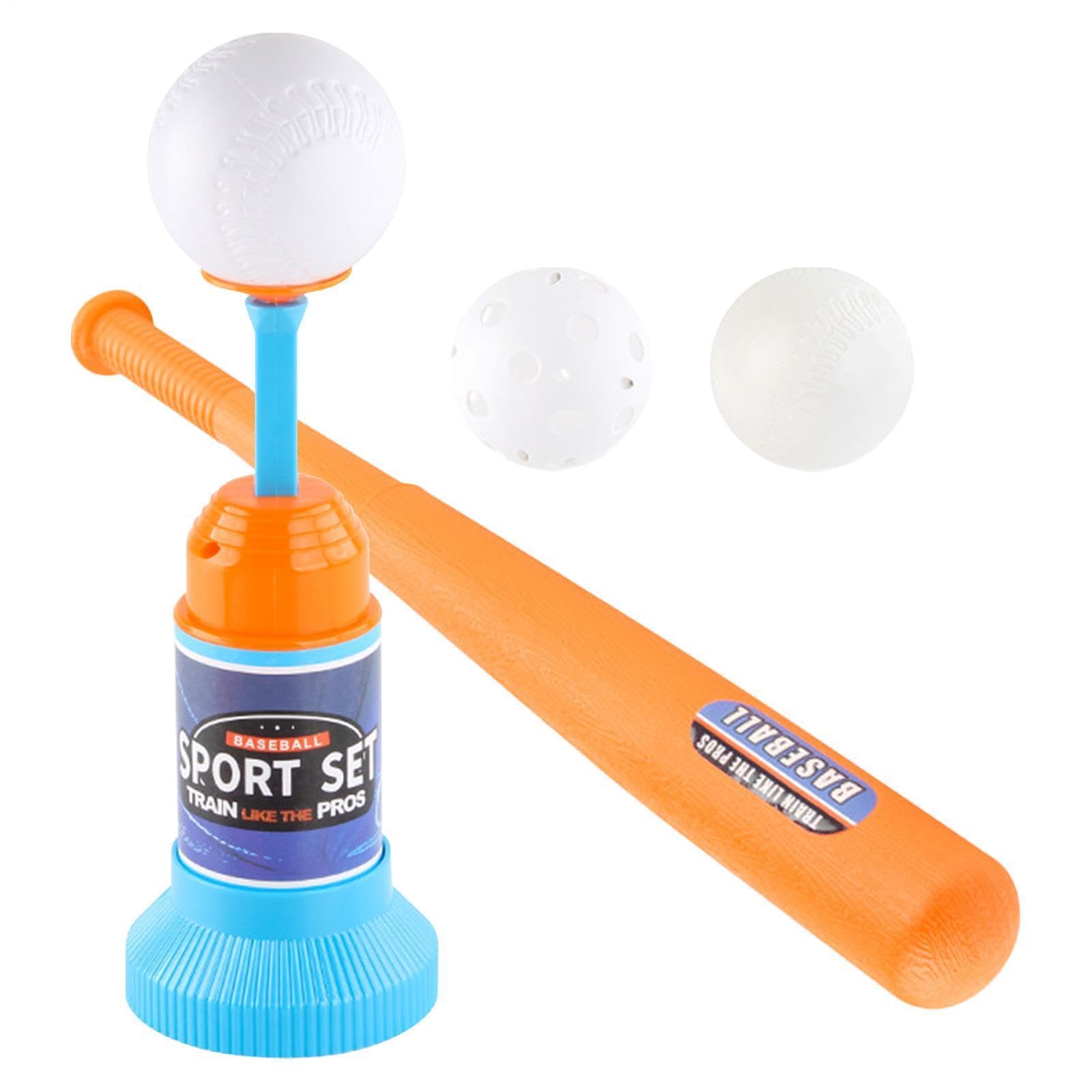 T Ball Set - Kids Baseball Tee with 3 Balls, Auto Launcher Batting Stand, Outdoor Indoor Sports Toy | Beginner Training Game for todler Boys Girls Active Play Gift Set
