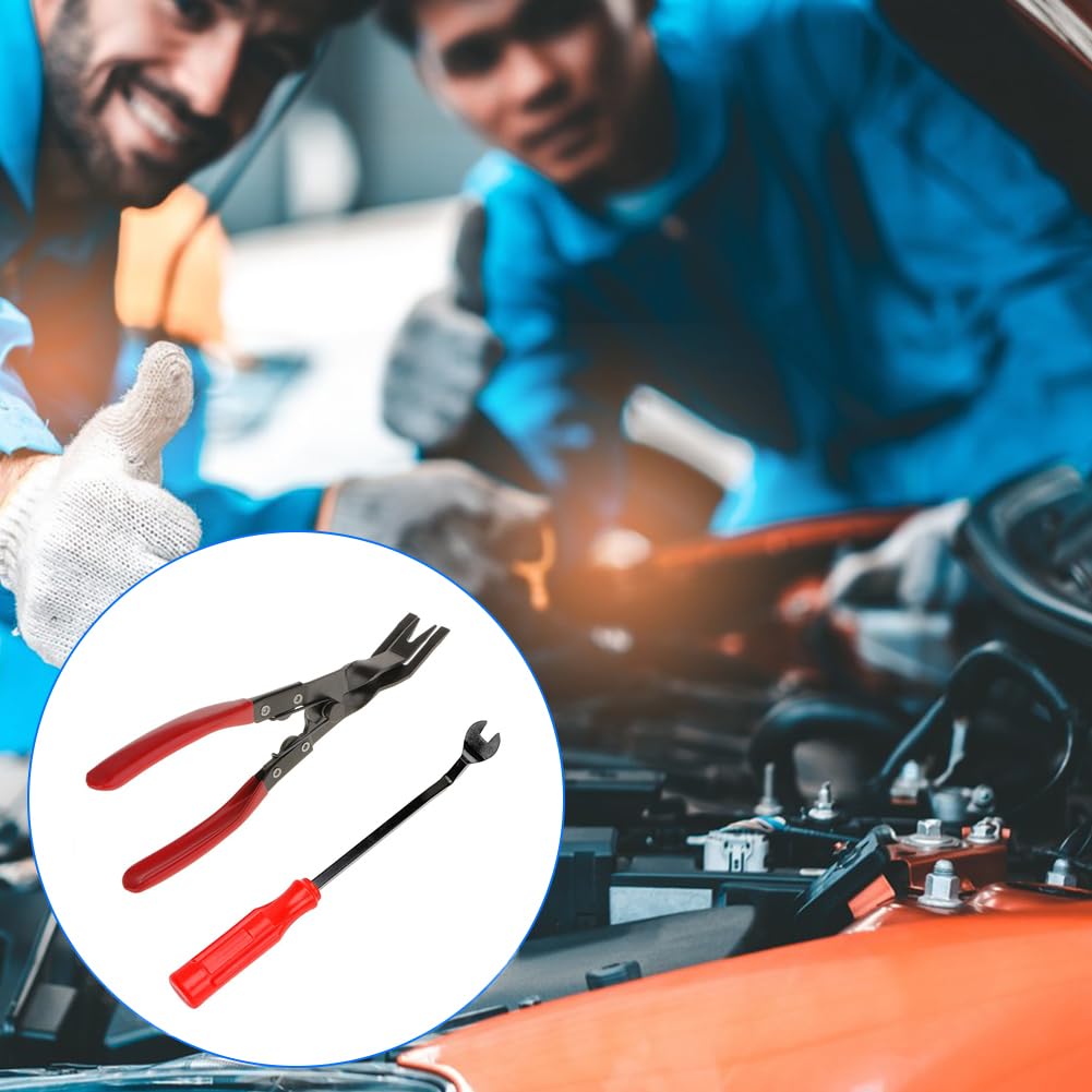 Alicates Para Quitar Clips y Panel, Remachadora de Plástico Para Salpicadero de Puerta de Coche - 2 Paquetes