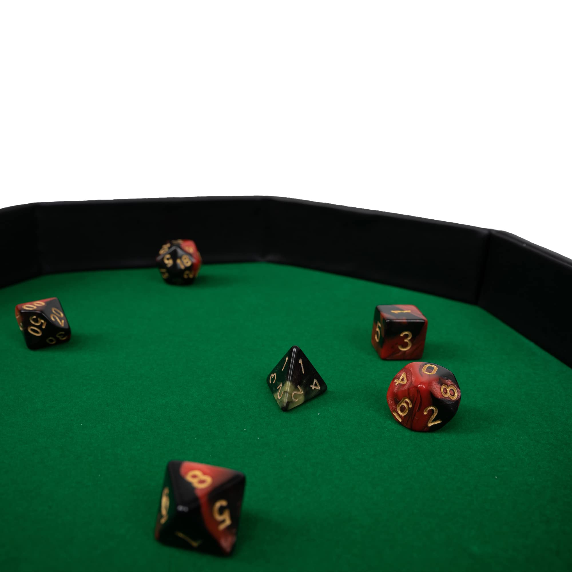 Würfelbrett Leder Groß RPG DND Kniffel (Grün)