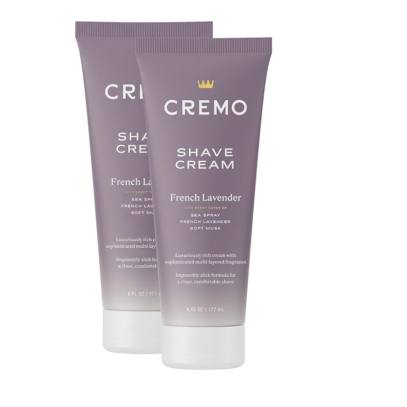 Cremo Creme de Barbear Feminino para Pele Sensível com Lavanda Francesa, Pacote com 2