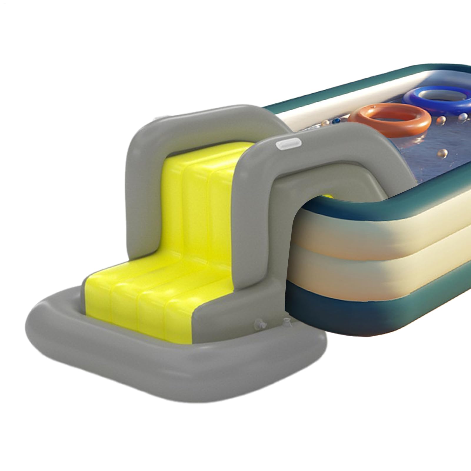 Poolrutsche, riesige aufblasbare Wasserrutsche, 185 x 90 x 94 cm, Sommer-Schwimmspaß im Hinterhof, robustes, rutschfestes Design, Partyunterhaltung im Freien, freundliche Wasseraktivität für Kinder un