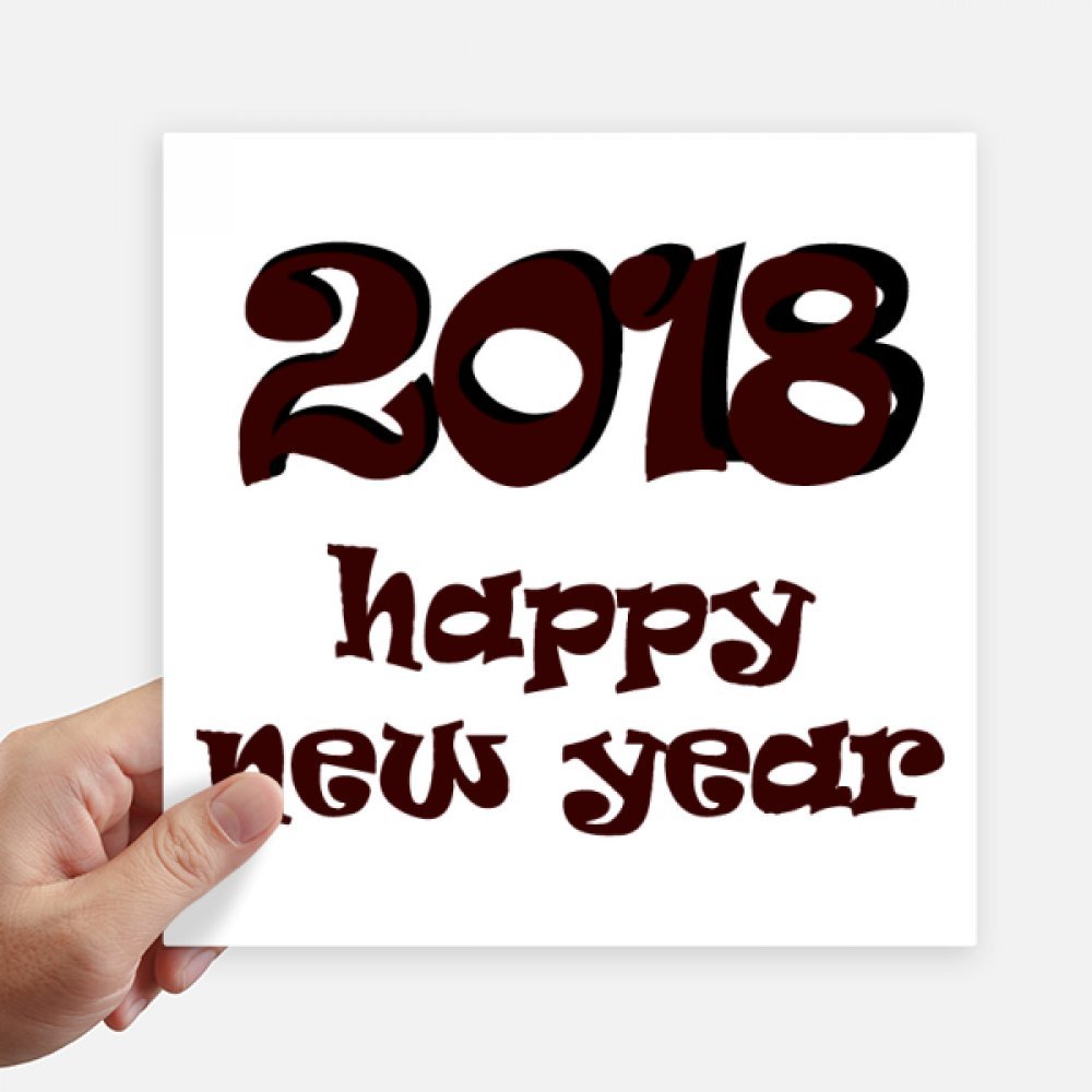 Pegatinas Feliz Año Nuevo 2018 quita la monotonía de tu maleta y pared juego de 4 piezas