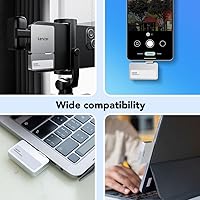 Vista 8 de Lexar SSD portátil profesional Go de 1 TB con concentrador, compatible con Apple 4K 60fps ProRes, hasta 1050 MB/s, USB 3.2, resistente, IP65